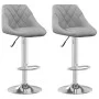 Taburete de cocina 2 unidades de terciopelo gris claro de vidaXL, Taburetes de cocina - Ref: Foro24-335305, Precio: 124,76 €,...