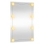 Espejo de pared rectangular con luces LED vidrio 40x60 cm en Espejos | Comprar online en Foru.es