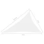 Toldo de vela triangular tela Oxford blanco 4x5x6,4 m de vidaXL, Sombrillas - Ref: Foro24-135294, Precio: 41,61 €, Descuento: %