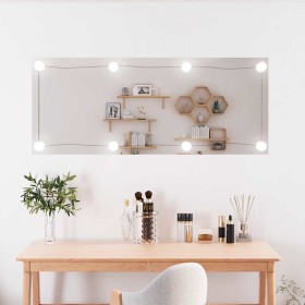 Espejo de pared rectangular con luces LED vidrio 40x100 cm en Espejos | Comprar online en Foru.es