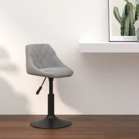 Light Gray Velvet Kitchen Stool by vidaXL, Kitchen stools - Ref: Foro24-335316, Price: 78,86 €, Discount: %