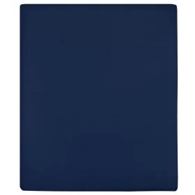 Sábanas bajeras jersey 2 uds algodón azul marino 100x200 cm de vidaXL, Sábanas - Ref: Foro24-136233, Precio: 23,06 €, Descuen...