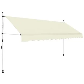 Toldo retráctil de operación manual 350 cm crema de vidaXL, Toldos - Ref: Foro24-143697, Precio: 90,53 €, Descuento: %