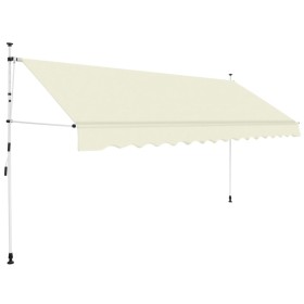 Toldo retráctil de operación manual 350 cm crema de vidaXL, Toldos - Ref: Foro24-143697, Precio: 92,15 €, Descuento: %