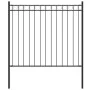Schwarzer Gartenzaun aus Stahl, 1,7 x 0,8 m von vidaXL, Zaunpaneele - Ref: Foro24-146312, Preis: 72,78 €, Rabatt: %