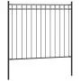 Schwarzer Gartenzaun aus Stahl, 1,7 x 0,8 m von vidaXL, Zaunpaneele - Ref: Foro24-146312, Preis: 72,78 €, Rabatt: %