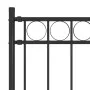 Schwarzer Gartenzaun aus Stahl, 1,7 x 0,8 m von vidaXL, Zaunpaneele - Ref: Foro24-146312, Preis: 72,78 €, Rabatt: %