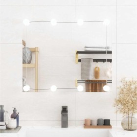 Espejo de pared rectangular con luces LED vidrio 50x60 cm en Espejos | Comprar online en Foru.es