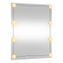 Espejo de pared rectangular con luces LED vidrio 50x60 cm en Espejos | Comprar online en Foru.es