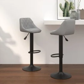 Kitchen stools 2 units light gray velvet by vidaXL, Kitchen stools - Ref: Foro24-335349, Price: 115,19 €, Discount: %