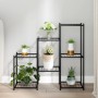 Soporte para flores de hierro negro 83x25x80 cm de vidaXL, Soportes para macetas - Ref: Foro24-343129, Precio: 54,91 €, Descu...