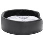 Cama para perros felpa y cuero sintético negro gris 69x59x19 cm en Camas para perros | Comprar online en Foru.es