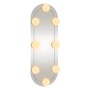 Espejo de pared ovalado con luces LED vidrio 15x40 cm en Espejos | Comprar online en Foru.es