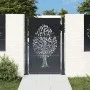 Anthracite gray steel garden gate tree design 105x155 cm by vidaXL, garden gates - Ref: Foro24-153157, Price: 285,05 €, Disco...