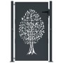 Puerta de jardín acero gris antracita diseño árbol 105x155 cm de vidaXL, Puertas de jardín - Ref: Foro24-153157, Precio: 292,...