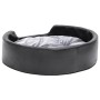 Cama para perros felpa y cuero sintético negro gris 69x59x19 cm en Camas para perros | Comprar online en Foru.es