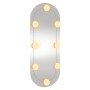 Espejo de pared ovalado con luces LED vidrio 20x50 cm en Espejos | Comprar online en Foru.es