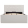 Cama canapé hidráulica cuero sintético blanco 100x200 cm de vidaXL, Camas y somieres - Ref: Foro24-285517, Precio: 315,35 €, ...