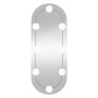Espejo de pared ovalado con luces LED vidrio 20x50 cm en Espejos | Comprar online en Foru.es