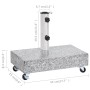Base de sombrilla granito gris claro 45x25x8,3 cm de vidaXL, Bases para sombrillas - Ref: Foro24-313666, Precio: 107,93 €, De...