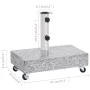 Base de sombrilla granito gris claro 45x25x8,3 cm de vidaXL, Bases para sombrillas - Ref: Foro24-313666, Precio: 86,67 €, Des...