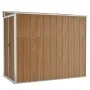 Cobertizo jardín pared acero galvanizado marrón 118x194x178 cm de vidaXL, Cobertizos - Ref: Foro24-316224, Precio: 189,97 €, ...