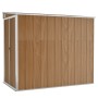 Cobertizo jardín pared acero galvanizado marrón 118x194x178 cm de vidaXL, Cobertizos - Ref: Foro24-316224, Precio: 202,95 €, ...