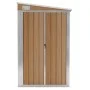 Cobertizo jardín pared acero galvanizado marrón 118x194x178 cm de vidaXL, Cobertizos - Ref: Foro24-316224, Precio: 189,97 €, ...