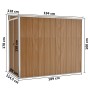Cobertizo jardín pared acero galvanizado marrón 118x194x178 cm de vidaXL, Cobertizos - Ref: Foro24-316224, Precio: 202,95 €, ...