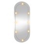 Espejo de pared ovalado con luces LED vidrio 25x60 cm en Espejos | Comprar online en Foru.es