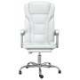 Silla de oficina reclinable cuero sintético blanco de vidaXL, Sillas de oficina - Ref: Foro24-349702, Precio: 139,25 €, Descu...