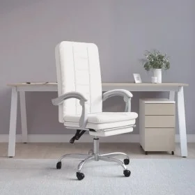 White synthetic leather reclining office chair by vidaXL, Office chairs - Ref: Foro24-349722, Price: 113,68 €, Discount: %