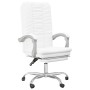 Silla de oficina reclinable cuero sintético blanco de vidaXL, Sillas de oficina - Ref: Foro24-349722, Precio: 115,58 €, Descu...