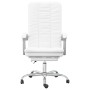 Silla de oficina reclinable cuero sintético blanco de vidaXL, Sillas de oficina - Ref: Foro24-349722, Precio: 115,58 €, Descu...