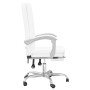 Silla de oficina reclinable cuero sintético blanco de vidaXL, Sillas de oficina - Ref: Foro24-349722, Precio: 115,58 €, Descu...