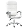 Silla de oficina reclinable masaje cuero sintético blanco de vidaXL, Sillas de oficina - Ref: Foro24-349712, Precio: 124,85 €...