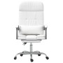 Silla de oficina reclinable masaje cuero sintético blanco de vidaXL, Sillas de oficina - Ref: Foro24-349712, Precio: 124,85 €...