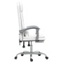 Silla de oficina reclinable masaje cuero sintético blanco de vidaXL, Sillas de oficina - Ref: Foro24-349712, Precio: 124,85 €...