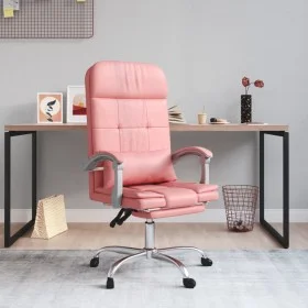 Silla de oficina reclinable masaje cuero sintético rosa de vidaXL, Sillas de oficina - Ref: Foro24-349711, Precio: 115,93 €, ...