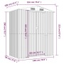 Cobertizo de jardín acero galvanizado antracita 192x108x223 cm de vidaXL, Cobertizos - Ref: Foro24-319271, Precio: 219,43 €, ...
