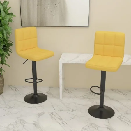 Küchenhocker 2 Einheiten senfgelber Stoff von vidaXL, Küchenhocker - Ref: Foro24-334289, Preis: 126,90 €, Rabatt: %