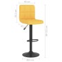 Taburetes de cocina 2 unidades tela amarillo mostaza de vidaXL, Taburetes de cocina - Ref: Foro24-334289, Precio: 127,23 €, D...