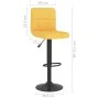 Taburetes de cocina 2 unidades tela amarillo mostaza de vidaXL, Taburetes de cocina - Ref: Foro24-334289, Precio: 126,90 €, D...