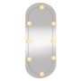 Espejo de pared ovalado con luces LED vidrio 35x80 cm en Espejos | Comprar online en Foru.es