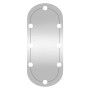 Espejo de pared ovalado con luces LED vidrio 35x80 cm en Espejos | Comprar online en Foru.es