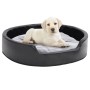 Cama para perros felpa y cuero sintético negro gris 79x70x19 cm en Camas para perros | Comprar online en Foru.es