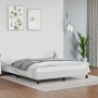 Estructura de cama de cuero sintético blanco 140x190 cm de vidaXL, Camas y somieres - Ref: Foro24-346899, Precio: 100,14 €, D...