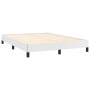 Estructura de cama de cuero sintético blanco 140x190 cm de vidaXL, Camas y somieres - Ref: Foro24-346899, Precio: 100,14 €, D...