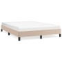 Estructura de cama cuero sintético color capuchino 140x190 cm de vidaXL, Camas y somieres - Ref: Foro24-346903, Precio: 102,9...