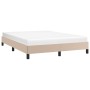 Estructura de cama cuero sintético color capuchino 140x190 cm de vidaXL, Camas y somieres - Ref: Foro24-346903, Precio: 102,9...